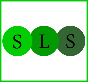 The letters S-L-S in green circles against a white background.