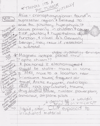Character Notes from Terri's Science Fiction Writing; Click X in Upper Right to Further Enlarge