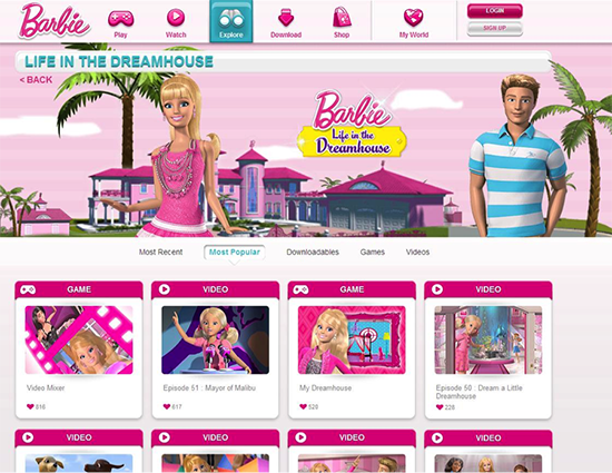 barbie website 2006