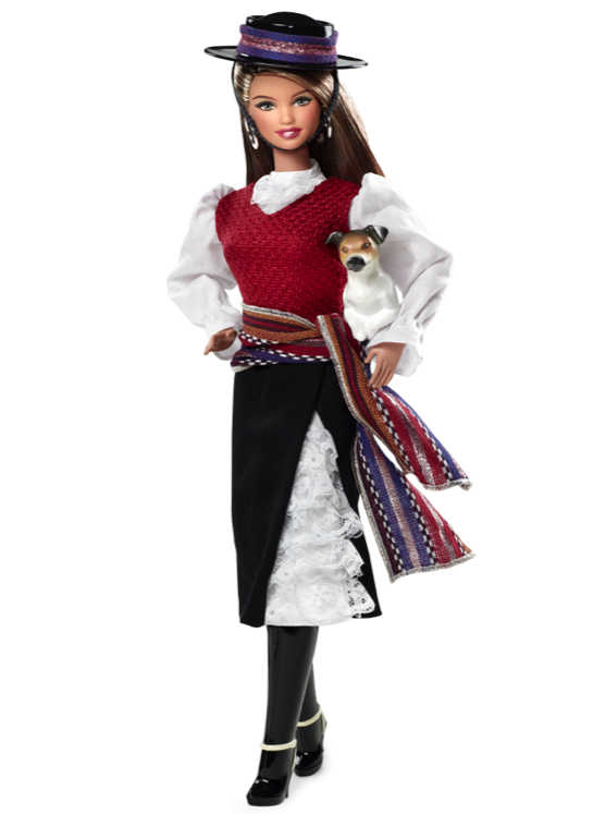 A doll wearing a Chilean outfit