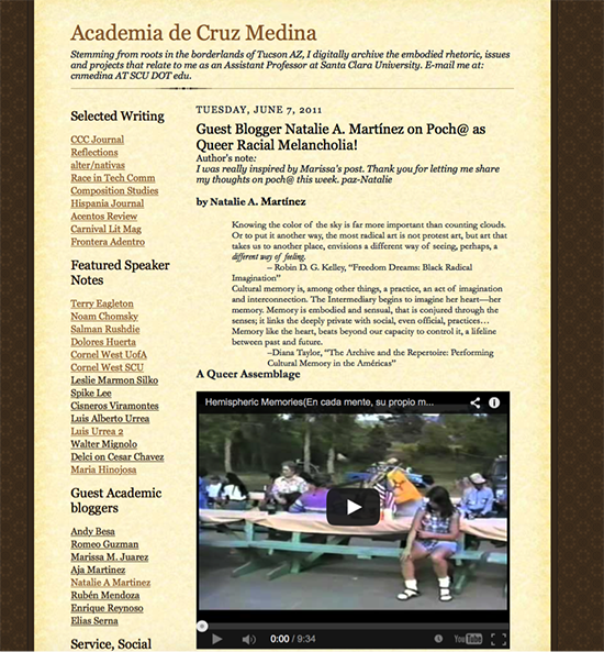 Screenshot of Academia de Cruz Medina