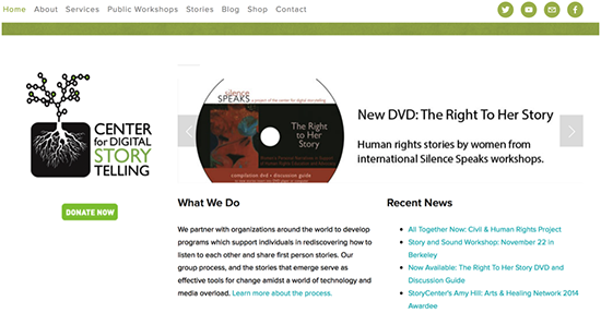 Screenshot of Storycenter.org
