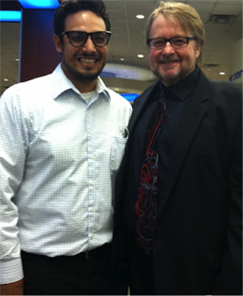 Cruz Medina with author Luis Alberto Urrea