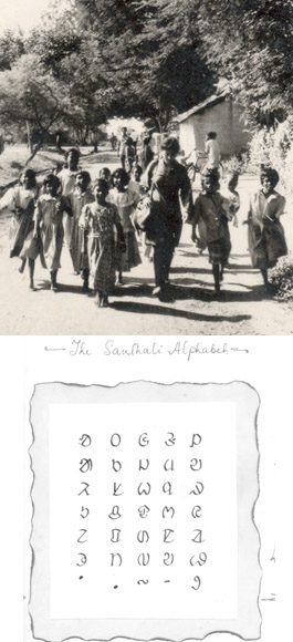 Images from Debleena's village and the Santhali Alphabet