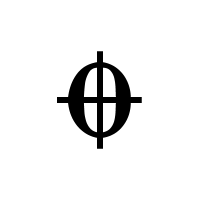 The coda symbol. Used in a repeated passage to show where the end is.