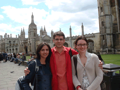 Gorjana with friends in front of King's College  