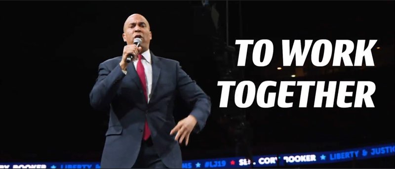 The screenshot is a continuance of the previous video, but the white text says, "TO WORK TOGETHER.”